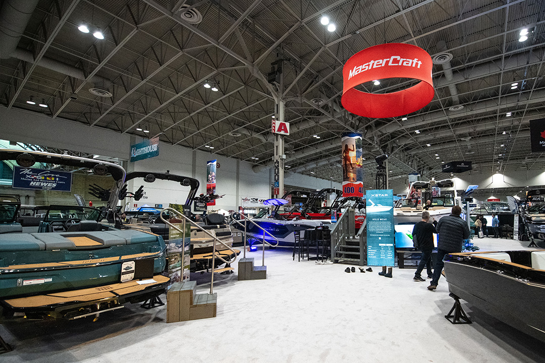 mastercraft boats at the boat show