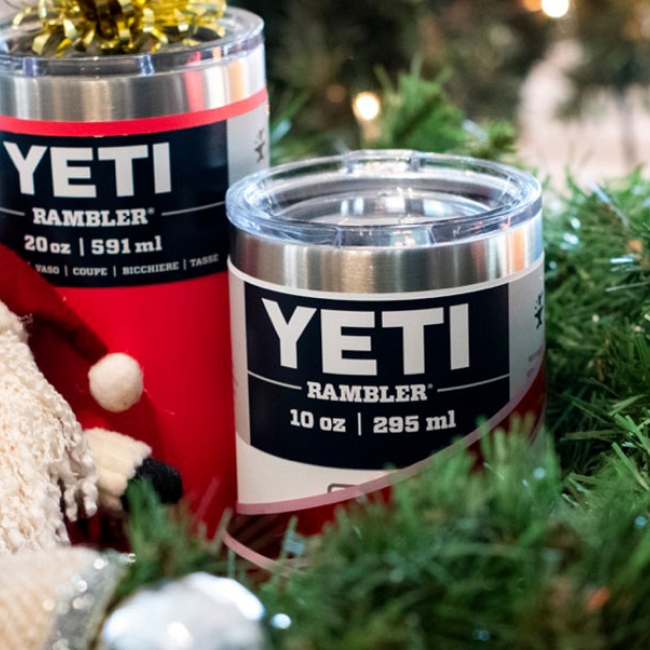 Yeti Christmas product staging