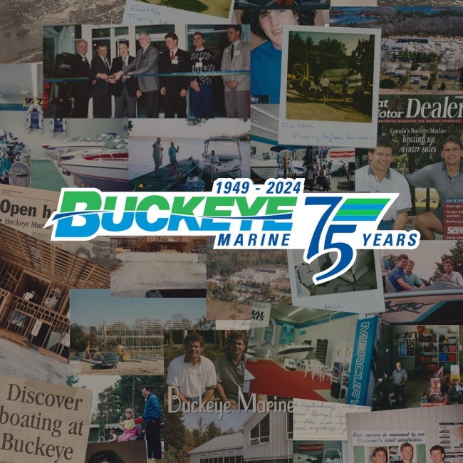 Buckeye has been in service to boaters for three quarters of a century. Can you believe it!? Happy 75th Buckeye Marine.