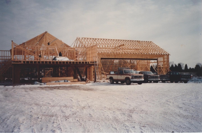 In spirit of our 75th year, here is some Buckeye history. The building of the Buckeye Marine Facility… Any Bobcaygeonites out there have an idea of what year this was?
