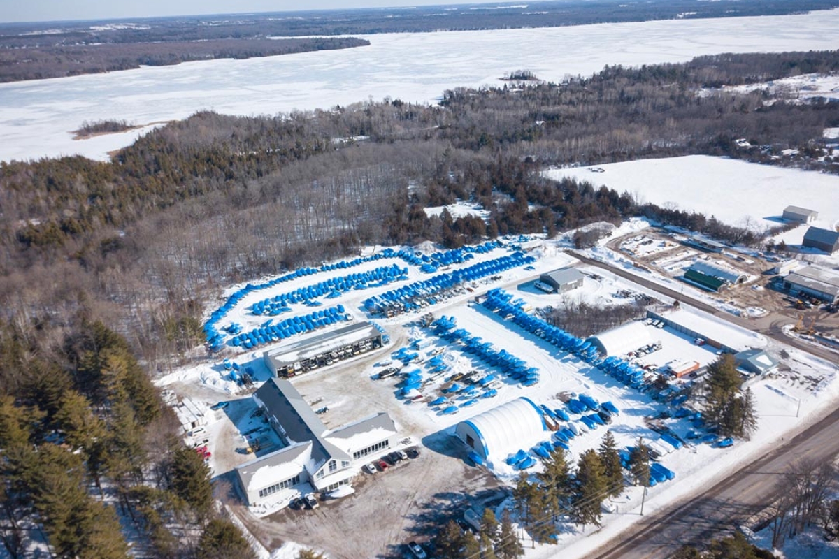 Boat storage in the winter